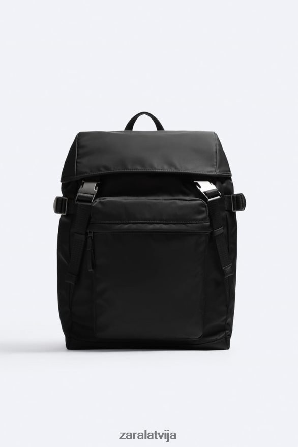 neilona mugursoma vīriešiem Zara melns 6ZTV401319 Piederumi