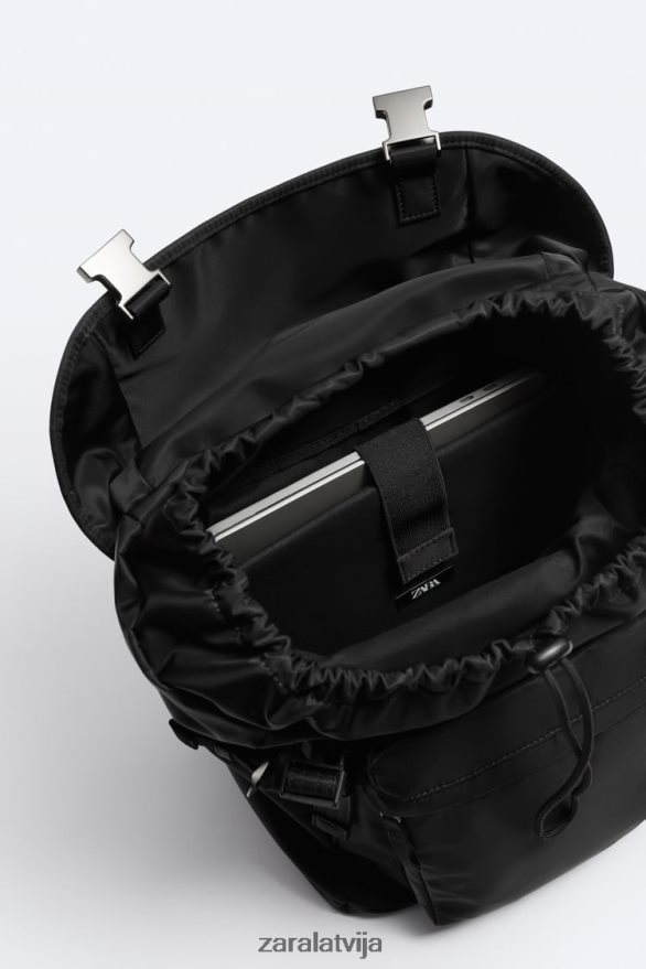 neilona mugursoma vīriešiem Zara melns 6ZTV401319 Piederumi