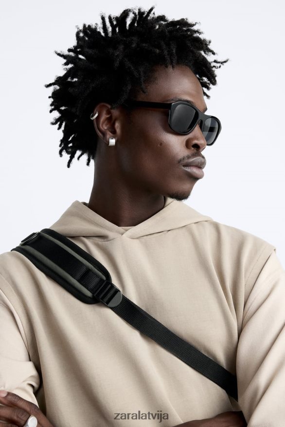 tehniskā crossbody soma vīriešiem Zara haki zaļš 6ZTV401285 Piederumi