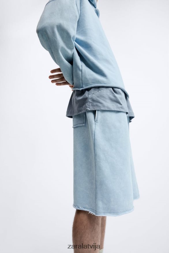 mazgāti skriešanas šorti vīriešiem Zara zils/balts 6ZTV401084 apģērbs