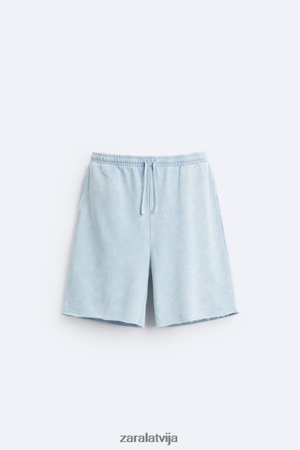 mazgāti skriešanas šorti vīriešiem Zara zils/balts 6ZTV401084 apģērbs