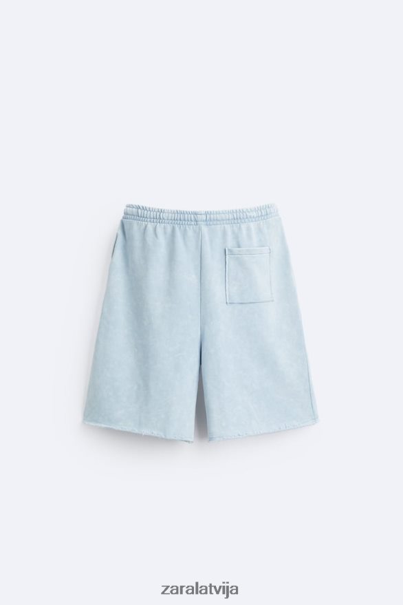 mazgāti skriešanas šorti vīriešiem Zara zils/balts 6ZTV401084 apģērbs