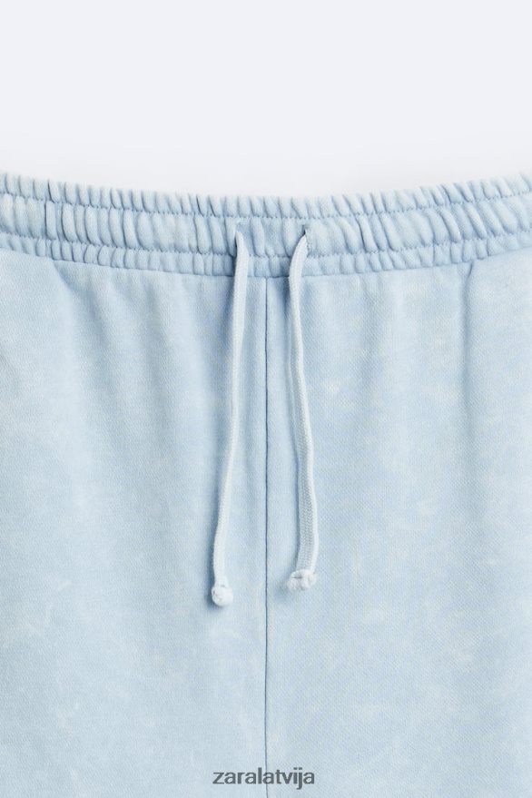 mazgāti skriešanas šorti vīriešiem Zara zils/balts 6ZTV401084 apģērbs