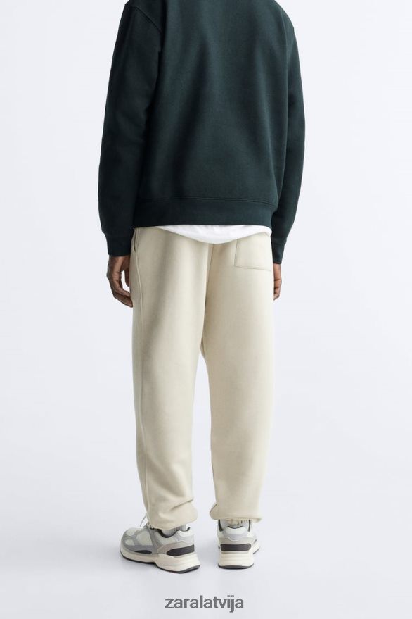 pamata skriešanas bikses vīriešiem Zara tumšs iedegums 6ZTV401080 apģērbs