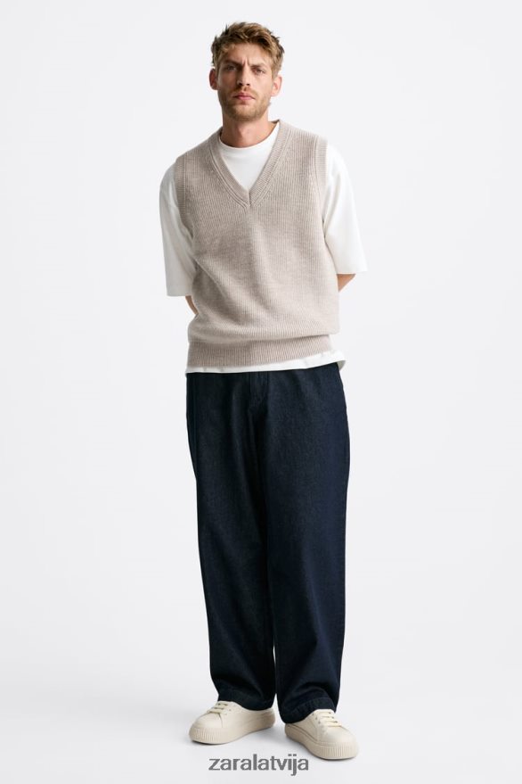 kedas ar svītrainu zoli vīriešiem Zara kauls balts 6ZTV401267 apavi