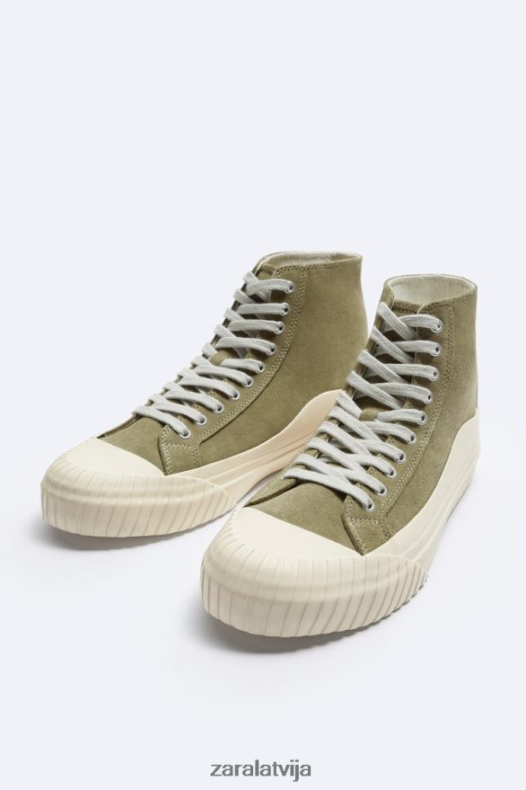 zamšādas čības ar augstu augšdaļu vīriešiem Zara oriģināls 6ZTV401256 apavi