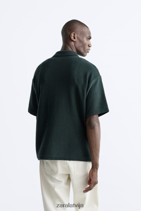 pīts trikotāžas krekls vīriešiem Zara zaļš 6ZTV401027 apģērbs