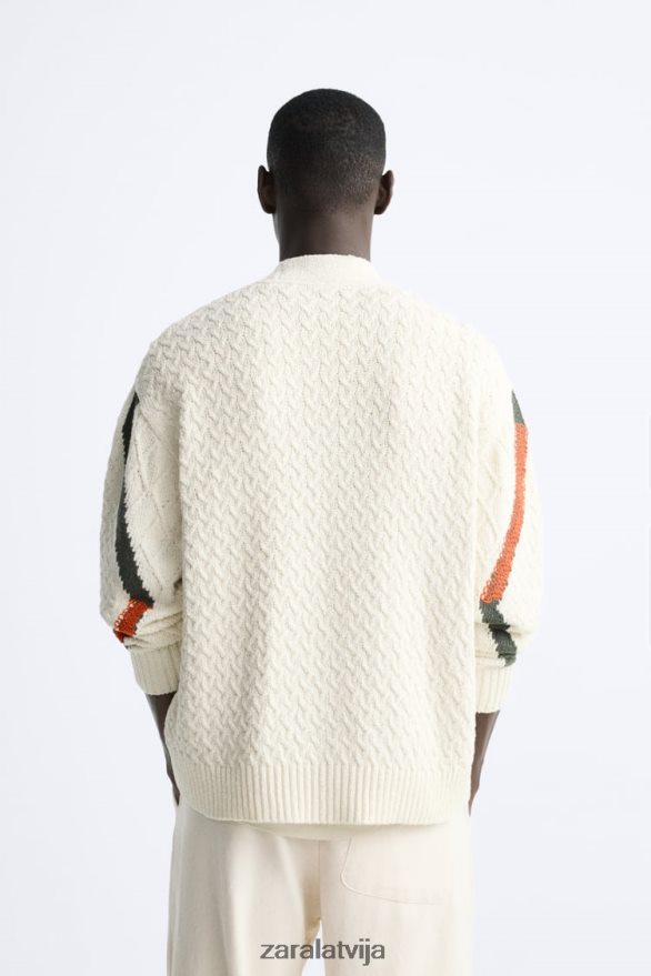 teksturētas pinuma austas jakas vīriešiem Zara ekru 6ZTV401042 apģērbs