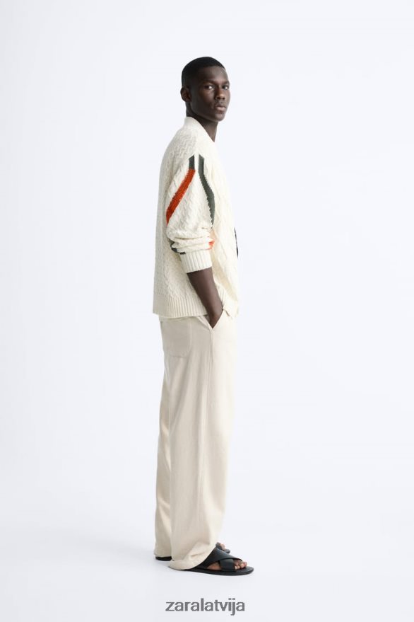 teksturētas pinuma austas jakas vīriešiem Zara ekru 6ZTV401042 apģērbs