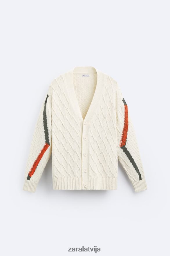 teksturētas pinuma austas jakas vīriešiem Zara ekru 6ZTV401042 apģērbs