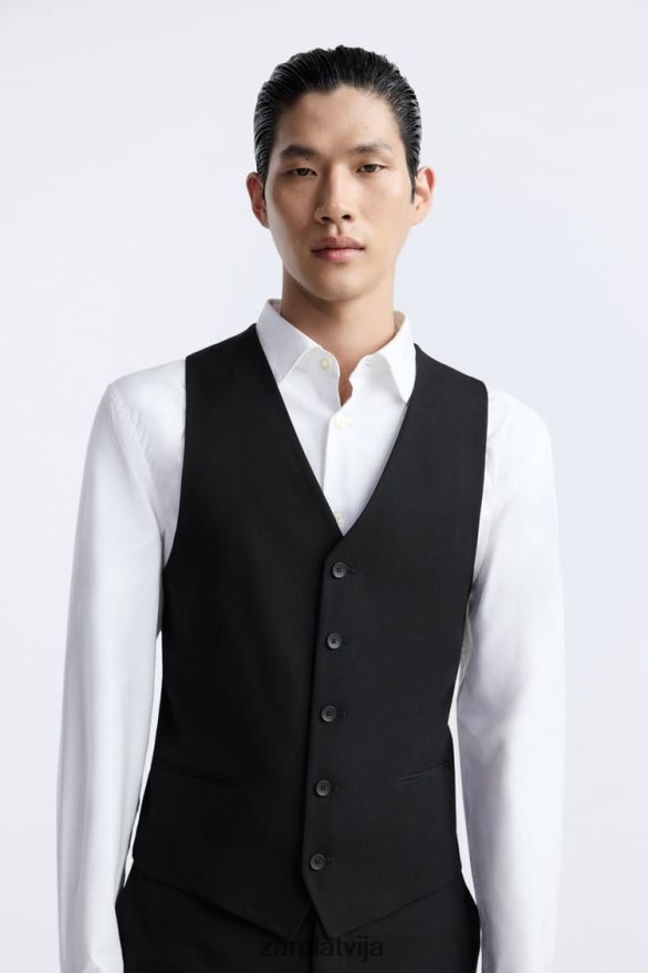 slaida veste vīriešiem Zara melns 6ZTV401166 apģērbs