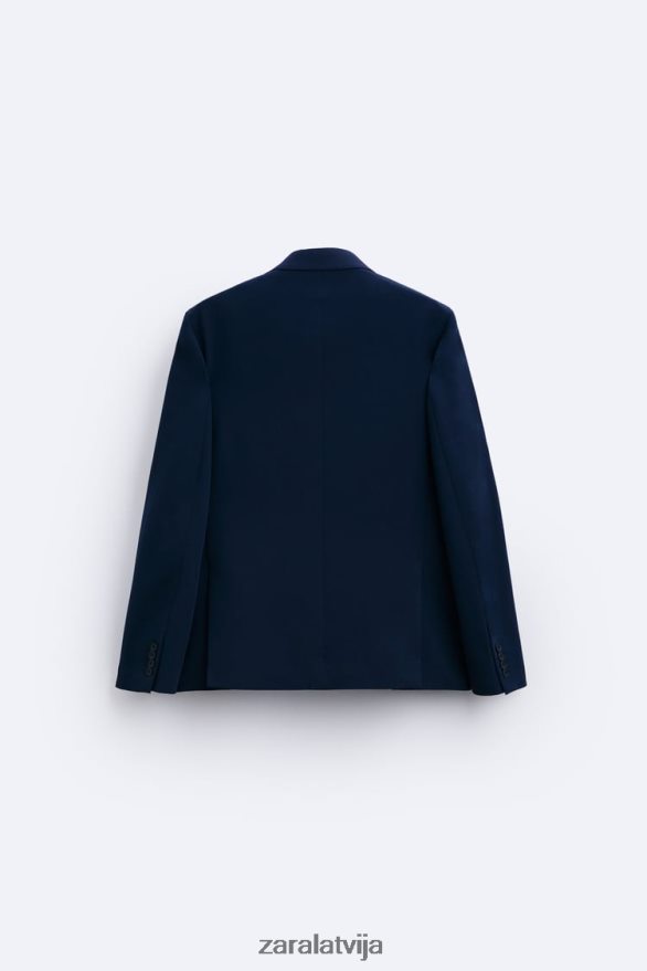 slim fit uzvalka jaka vīriešiem Zara jūras zils 6ZTV401139 apģērbs