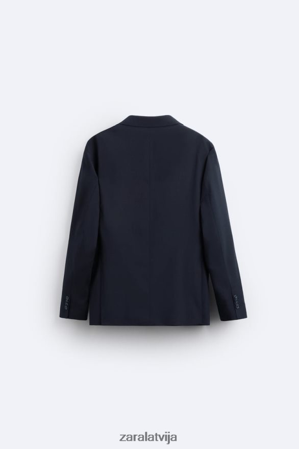 teksturētas uzvalka jaka vīriešiem Zara jūras zils 6ZTV401136 apģērbs