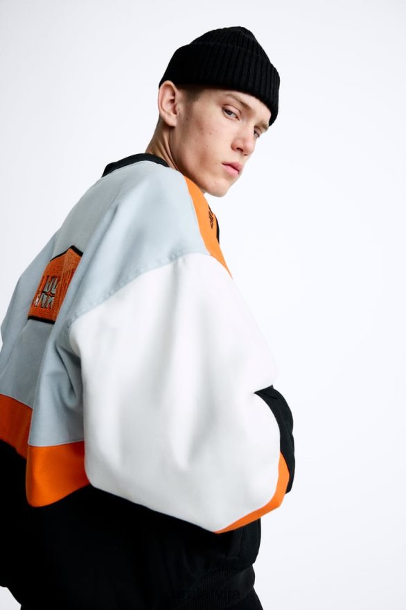 colorblock plākstera jaka vīriešiem Zara daudzkrāsains 6ZTV401109 apģērbs