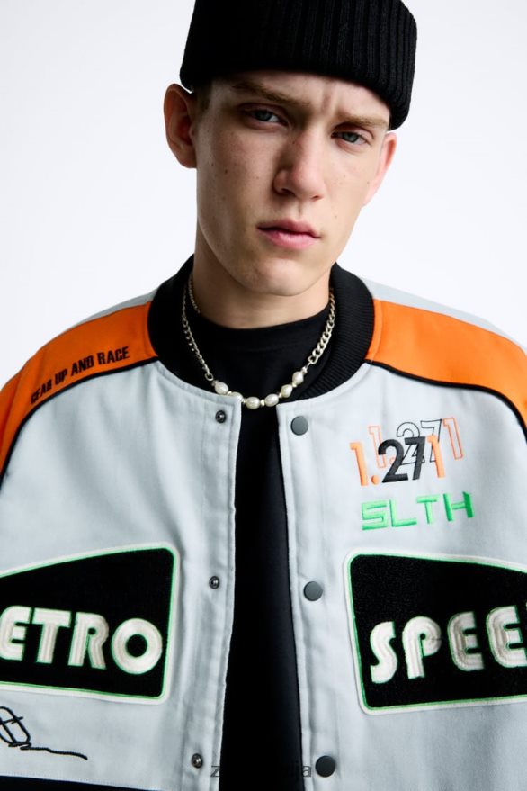 colorblock plākstera jaka vīriešiem Zara daudzkrāsains 6ZTV401109 apģērbs