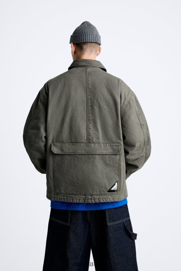 kabatas jaka vīriešiem Zara gaiši pelēks 6ZTV401107 apģērbs