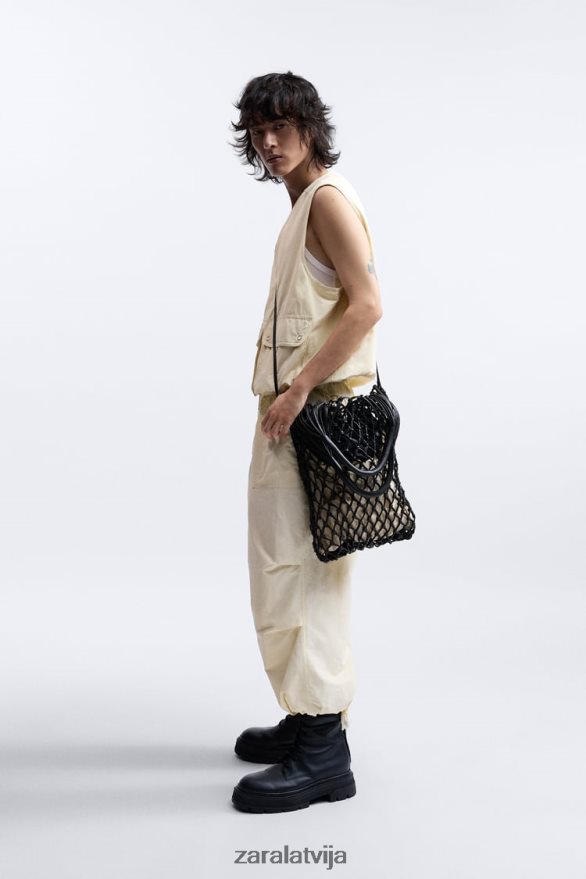 puffer vest ierobežots izdevums vīriešiem Zara ekru 6ZTV401124 apģērbs