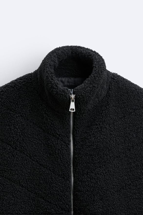 vilnas veste vīriešiem Zara melns 6ZTV401111 apģērbs