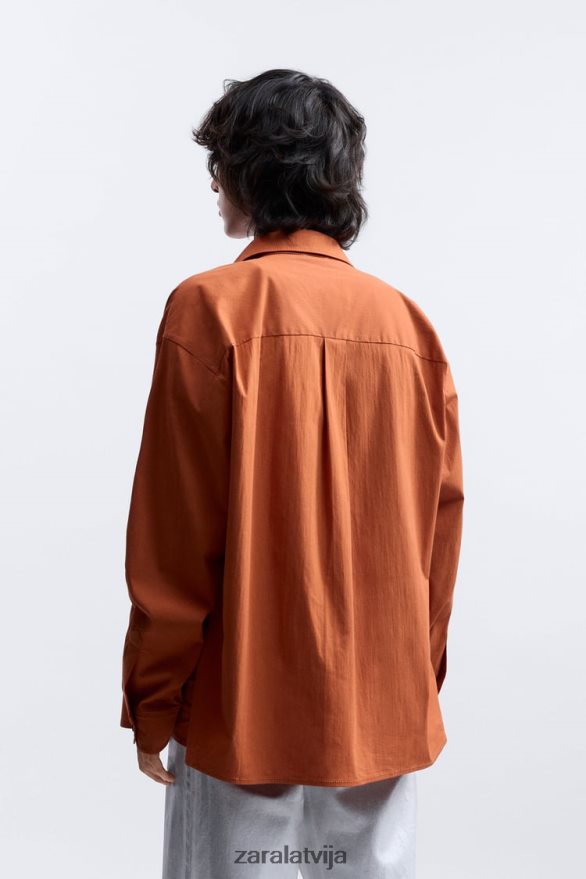 atvieglinātas formas krekls ierobežots izdevums vīriešiem Zara apelsīns 6ZTV401189 apģērbs