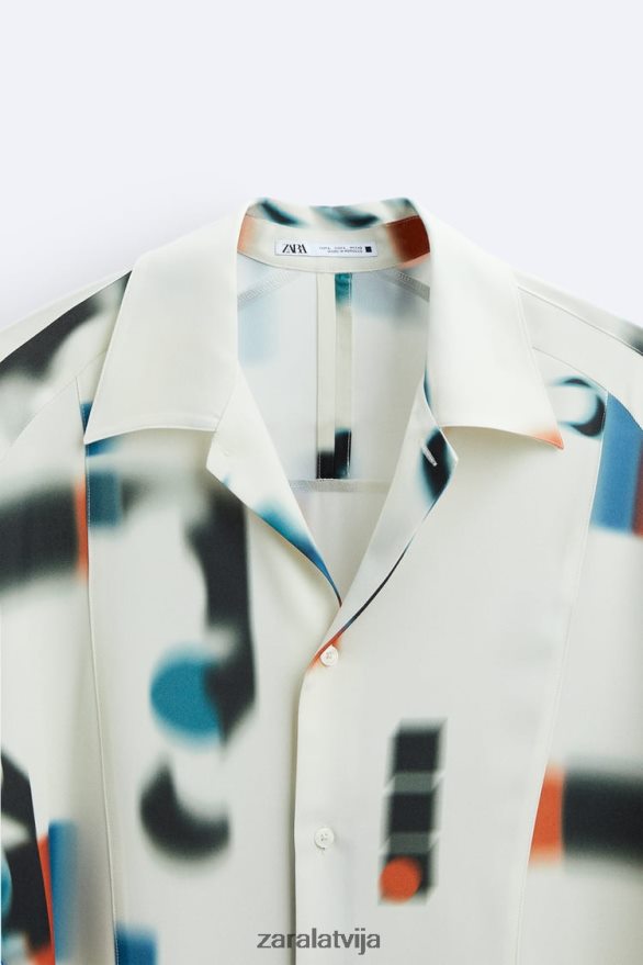 krekls ar abstraktu apdruku vīriešiem Zara iespiests 6ZTV40975 apģērbs