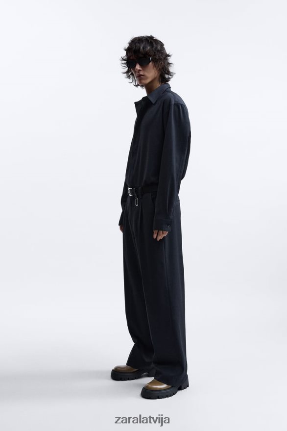 lielizmēra virskreklu ierobežots izdevums vīriešiem Zara jūras zils 6ZTV401188 apģērbs