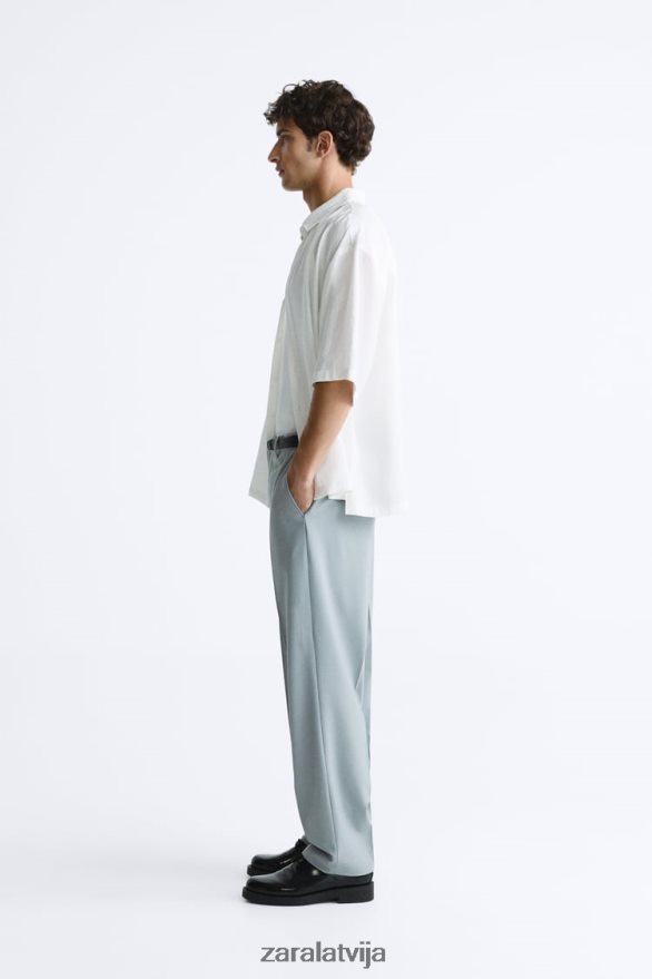 modāla maisījuma krekls vīriešiem Zara austeru balts 6ZTV401002 apģērbs