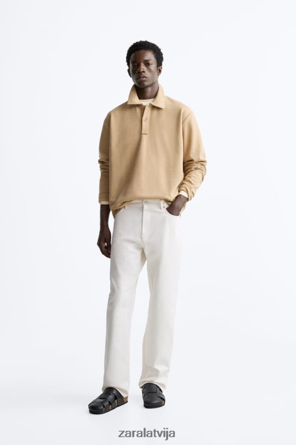 polo sporta krekls vīriešiem Zara gaišs iedegums 6ZTV401232 apģērbs