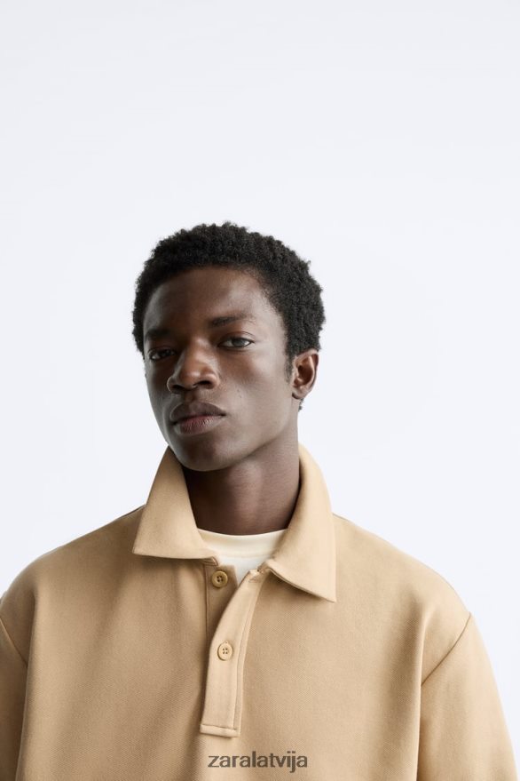 polo sporta krekls vīriešiem Zara gaišs iedegums 6ZTV401232 apģērbs