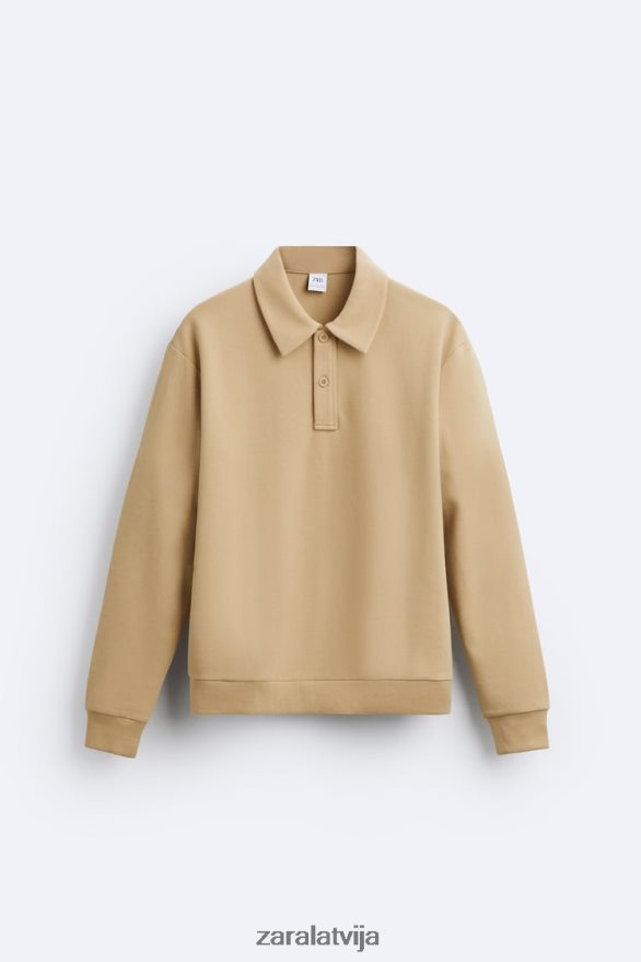 polo sporta krekls vīriešiem Zara gaišs iedegums 6ZTV401232 apģērbs