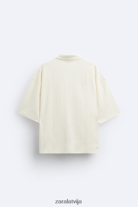 teksturēts polo vīriešiem Zara bēšs 6ZTV401223 apģērbs