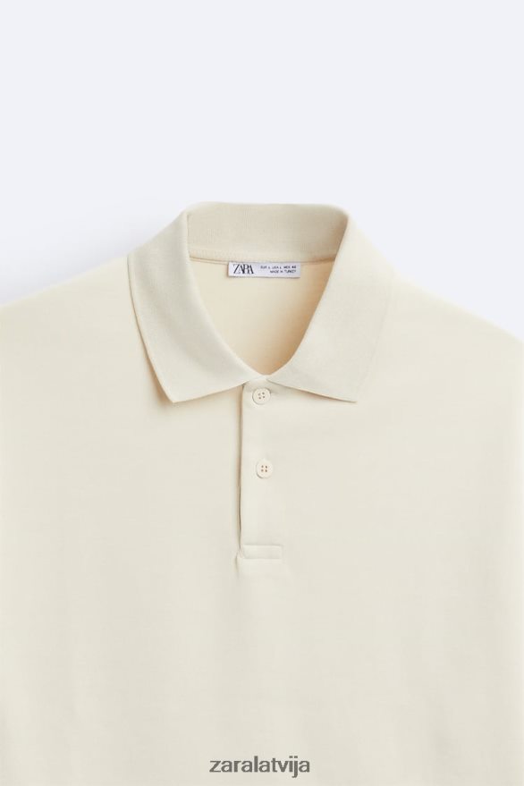 teksturēts polo vīriešiem Zara taupīgi brūns 6ZTV401220 apģērbs