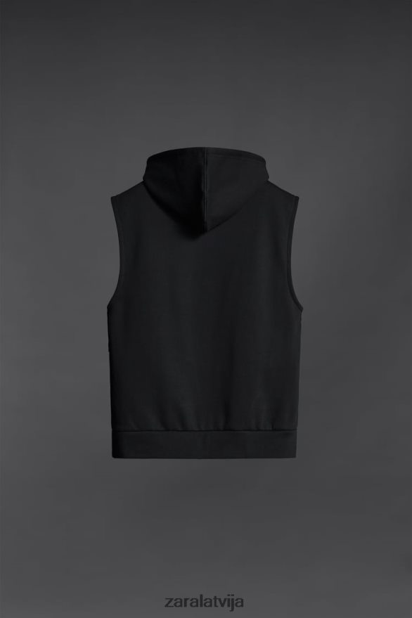 boksera treniņu džemperis vīriešiem Zara melns 6ZTV401049 apģērbs