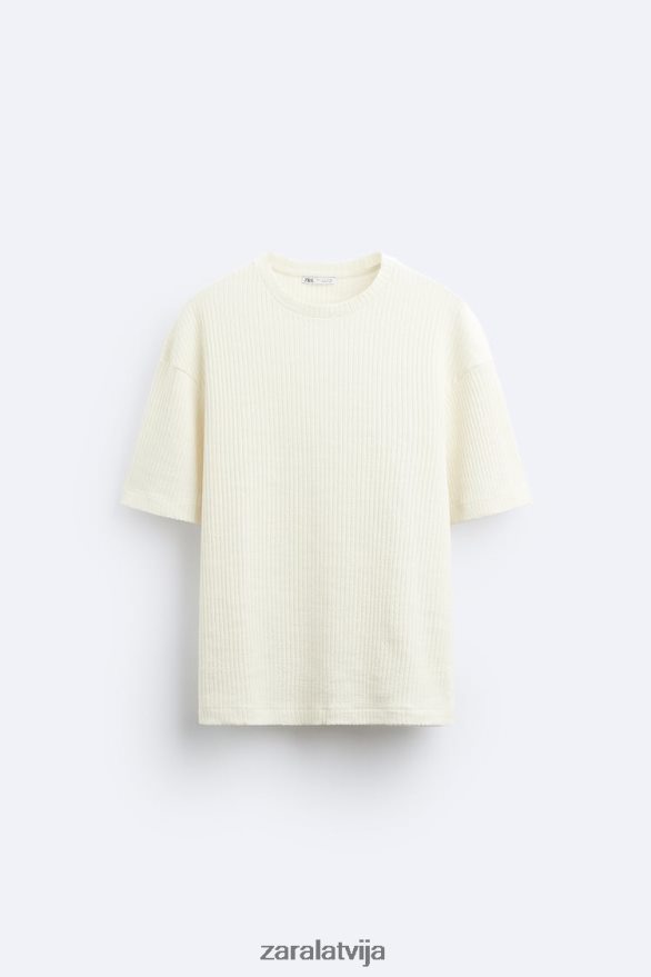 rievotu sporta krekls vīriešiem Zara austeru balts 6ZTV401063 apģērbs