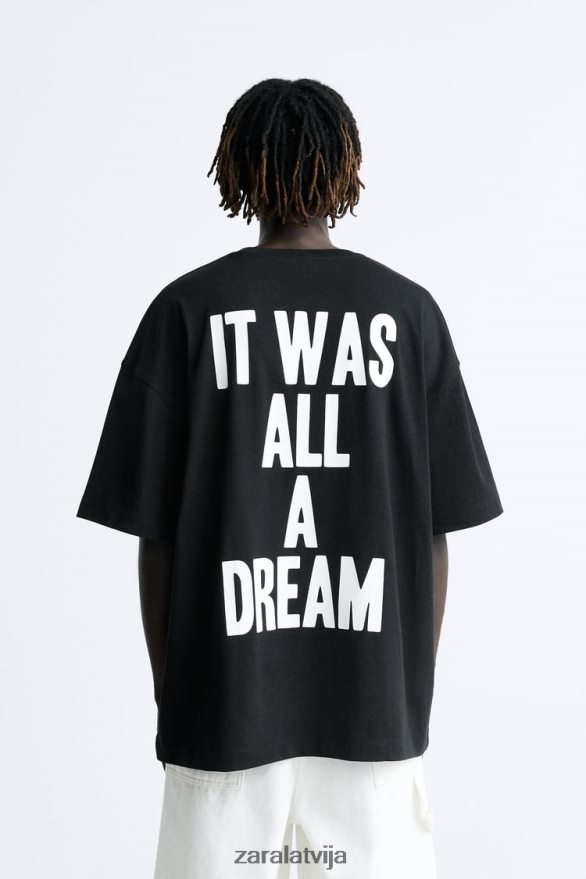 bēdīgi slavenās b.i.g.brooklyn piparmētru t-krekls vīriešiem Zara melns 6ZTV401217 apģērbs