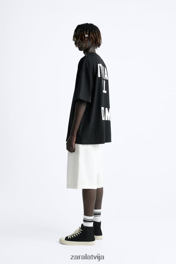 bēdīgi slavenās b.i.g.brooklyn piparmētru t-krekls vīriešiem Zara melns 6ZTV401217 apģērbs