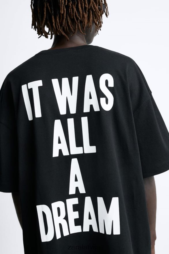 bēdīgi slavenās b.i.g.brooklyn piparmētru t-krekls vīriešiem Zara melns 6ZTV401217 apģērbs