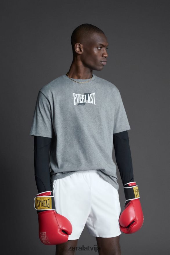 mūža treniņu t-krekls vīriešiem Zara pelēkais merģelis 6ZTV401196 apģērbs