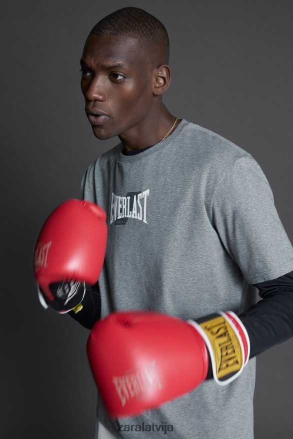 mūža treniņu t-krekls vīriešiem Zara pelēkais merģelis 6ZTV401196 apģērbs